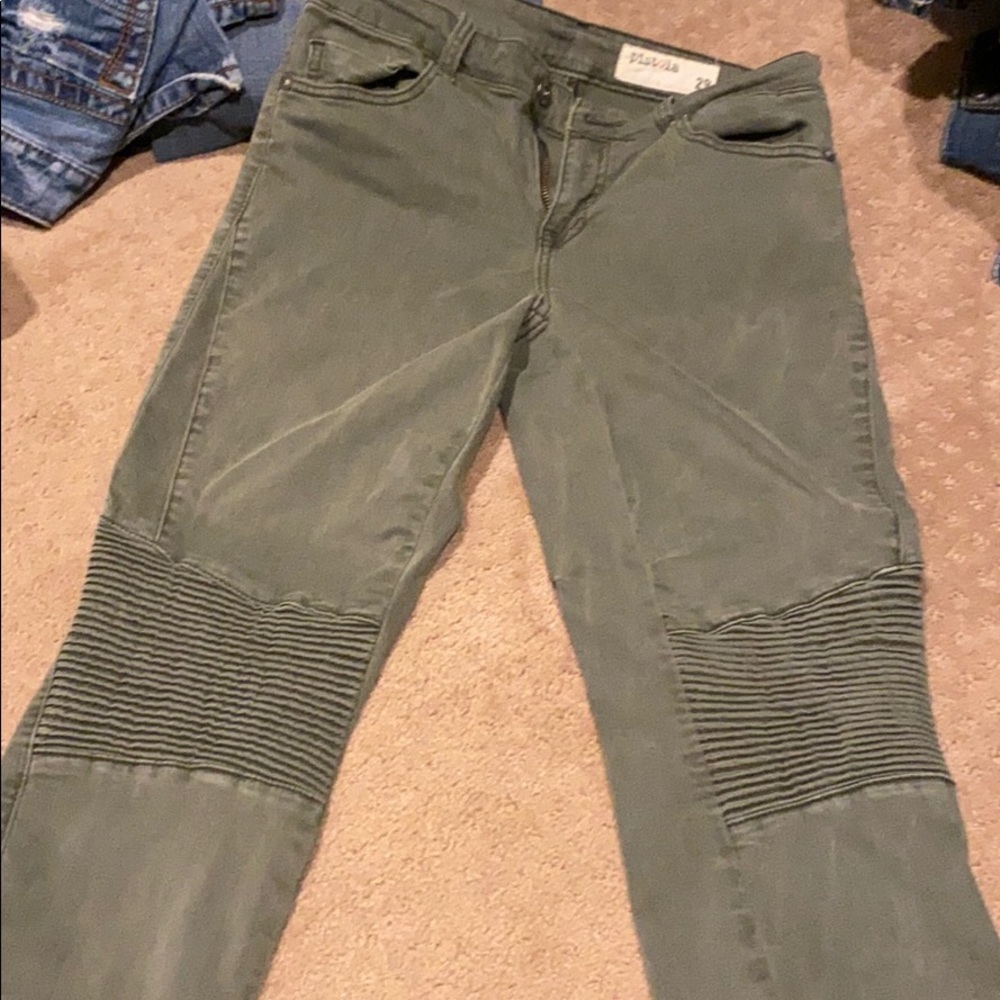 Khaki Moto jeans by Pistola from Stitch Fix